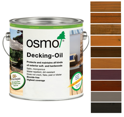 Osmo Decking Oil Swatches